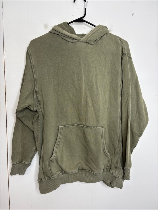 aerie Tops - Aerie Sweatshirt Womens Small Hooded Hoodie Olive Distressed Casual Lounge